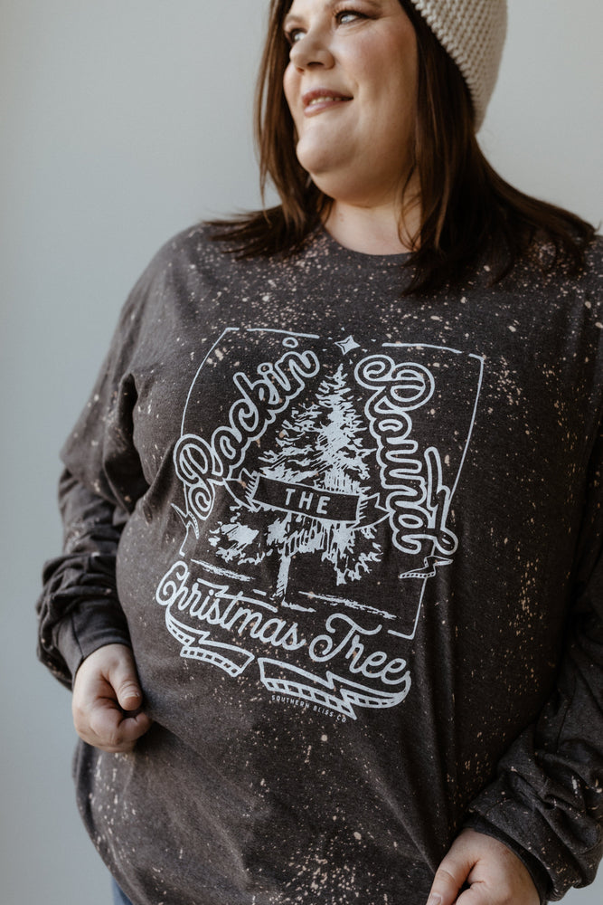 "ROCKIN' ROUND THE CHRISTMAS TREE" GRAPHIC TEE