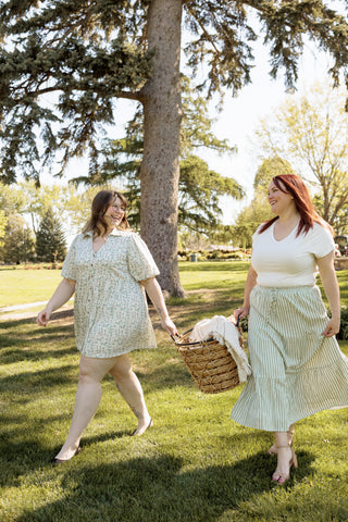 Ribbon Green Tiered Maxi Skirt: The Flowy "It" Skirt