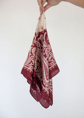 Rosewood Bandana Scarf – Silk-Touch