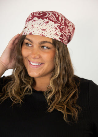Rosewood Bandana Scarf – Silk-Touch