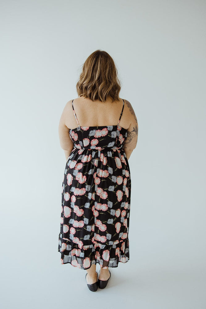 
            
                Load image into Gallery viewer, SMOCKED BODICE KNEE LENGTH DRESS IN PAINTED DAISY
            
        