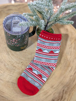 SNOWFLAKE PATTERN HOLIDAY SOCKS