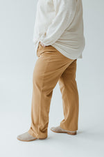 STRAIGHT LEG DRESS PANTS IN CARMEL LATTE