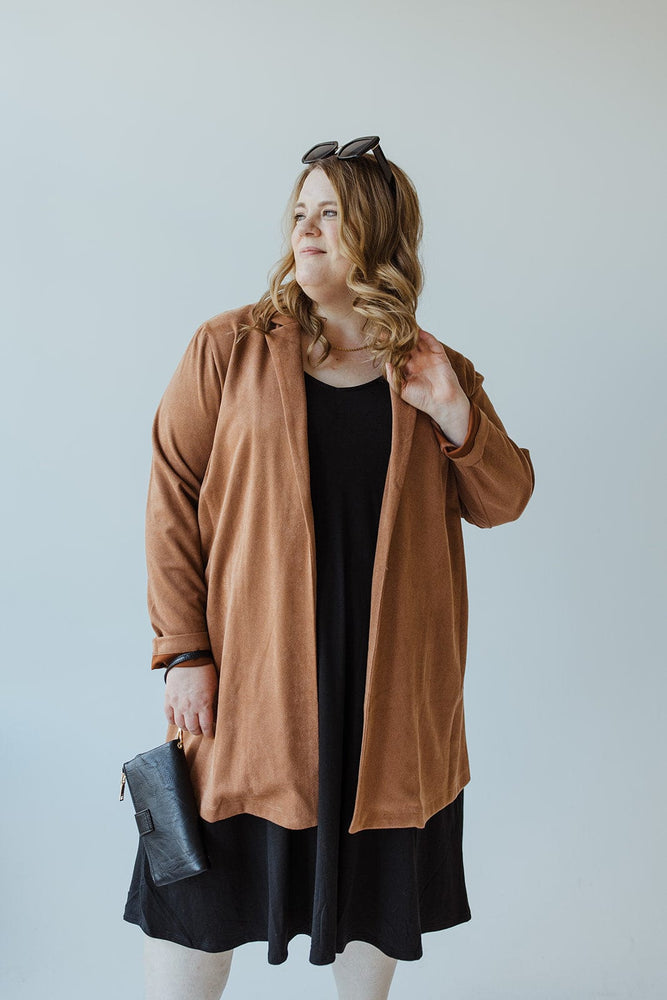 STRETCHY CORDUROY BLAZER IN PENNY