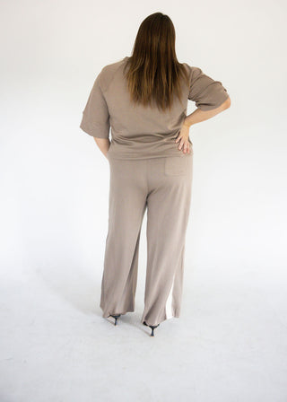 Scuba Knit Long Pants – Mocha