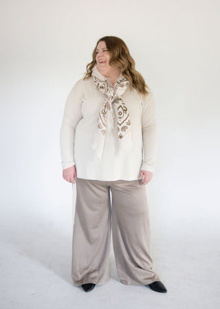 Scuba Knit Long Pants – Mocha