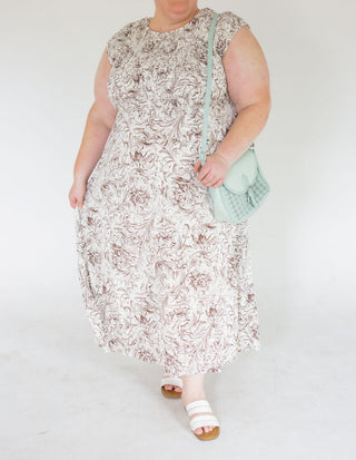 Smocked Baroque Maxi Dress – Bronze Manor