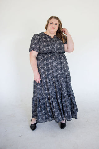 Smocked Tiered Maxi Dress – Black Sunflower