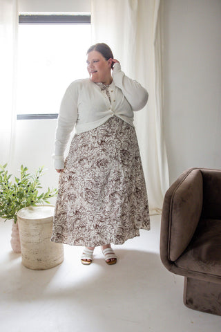 Smocked Baroque Maxi Dress – Bronze Manor