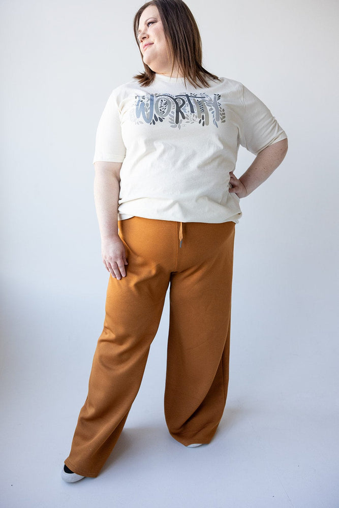 Spanx® AIRESSENTIALS WIDE LEG PANT IN BUTTERSCOTCH