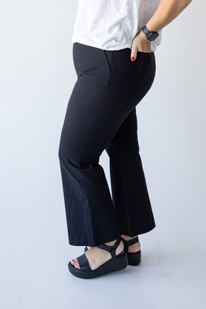 Spanx© ON-THE-GO KICK FLARE PANT WITH SILVER LINING TECHNOLOGY IN CLASSIC BLACK