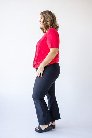 Spanx® SUNSHINE KICK FLARE PANT IN VERY BLACK