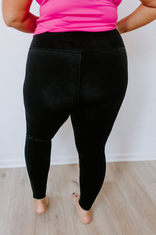 Spanx Black Velvet Leggings – Swag Boutique NY