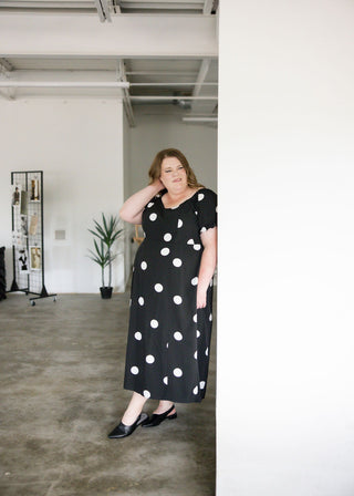 Sweetheart Polka Dot Midi Dress – Sunday Bloom
