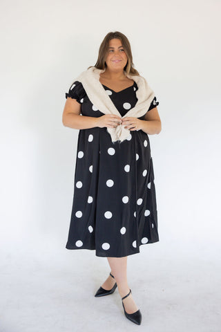 Sweetheart Polka Dot Midi Dress – Sunday Bloom