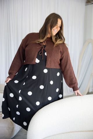 Sweetheart Polka Dot Midi Dress – Sunday Bloom