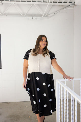 Sweetheart Polka Dot Midi Dress – Sunday Bloom