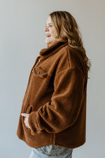 TEDDY BEAR SHACKET IN CHESTNUT