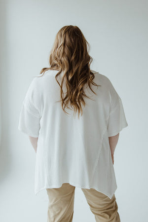 TEXTURED DROPPED SHOULDER TEE