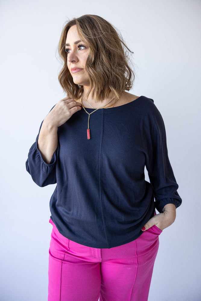 THE PERFECT BANDED HEM DOLMAN 3/4 TEE