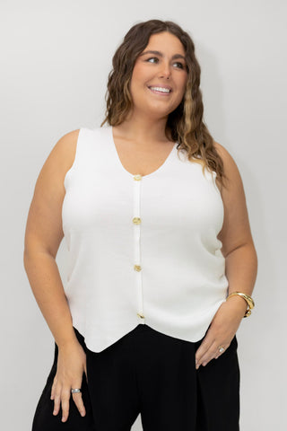 Tailored Knit Sweater Vest - Love Marlow