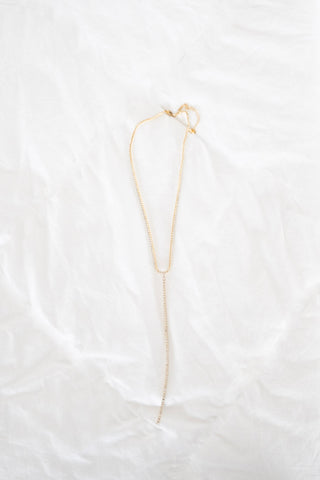 Tennis Lariat Necklace – Gold