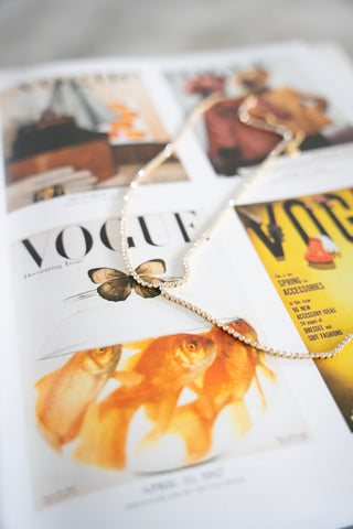 Tennis Lariat Necklace – Gold