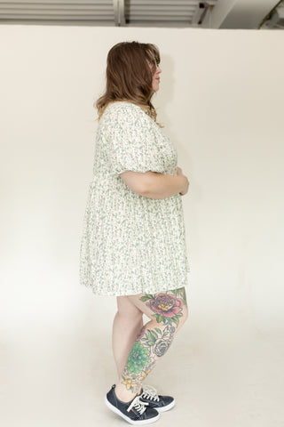 The Artisan Cotton Button-Front Fit & Flare – Dusty Turquoise