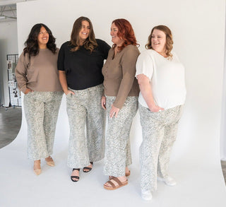 Vervet Leopard Baggy Wide Jeans – Grey