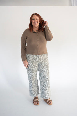 Vervet Leopard Baggy Wide Jeans – Grey