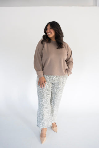 Vervet Leopard Baggy Wide Jeans – Grey
