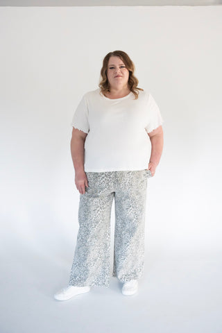 Vervet Leopard Baggy Wide Jeans – Grey
