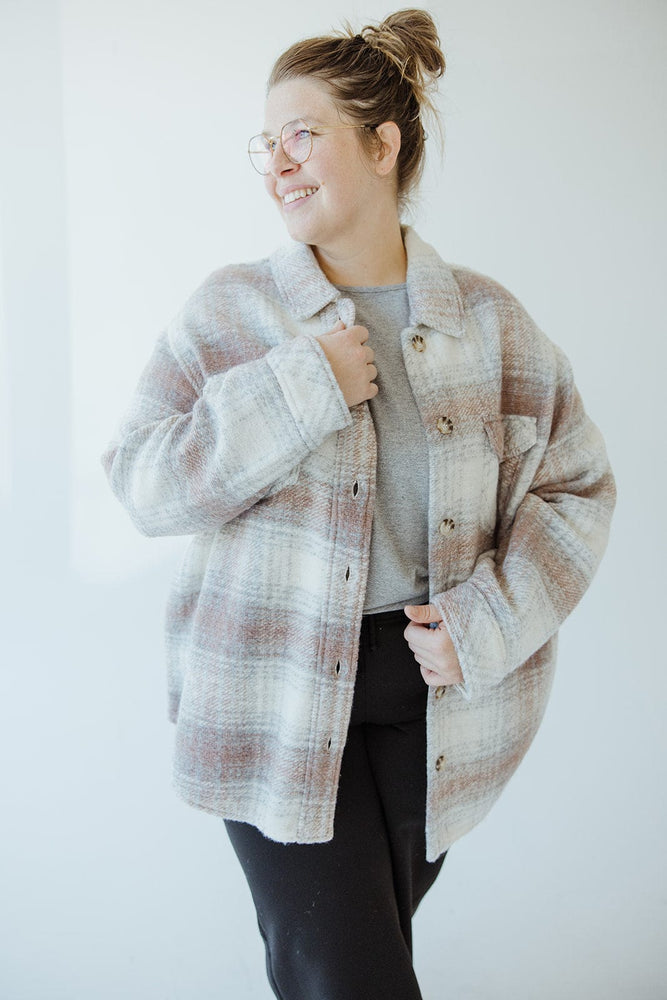 WOODROSE PLAID SHACKET