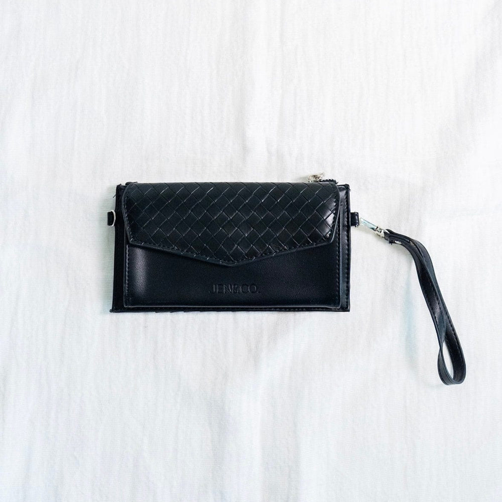 You'll make a statement with this woven wristlet! Plus, so much room for your cards and cash! Use this wristlet for a night on the town or running around town and you'll love the grab-and-go quality of it! Bonus! It also comes with a detachable shoulder or crossbody strap! It is RFID protected! You will be protecting your personal data with the use of RFID blocking technology! A metal fiber mesh creates a "cage" around the chip on credit cards that radio waves cannot penetrate! Protect yourself and look cut