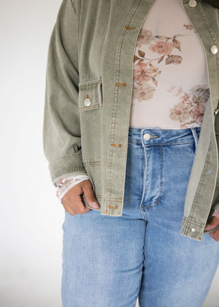 Washed Twill Barn Jacket – Olive