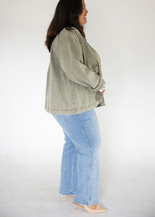Washed Twill Barn Jacket – Olive