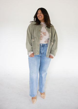 Washed Twill Barn Jacket – Olive