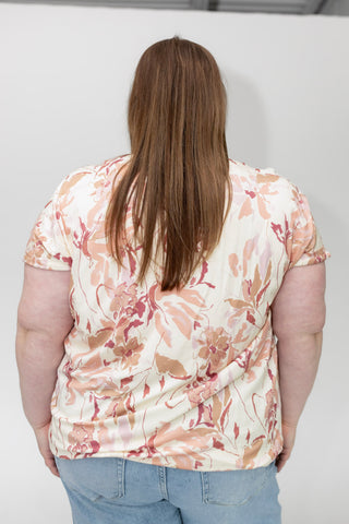 Watercolor Floral Dolman Sleeve Blouse