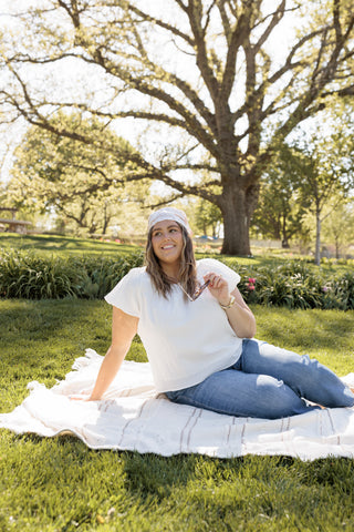 Woven Crinkle Top – Off White