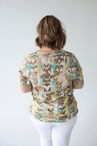 ABSTRACT PATTERN V - NECK TEE - Love Marlow