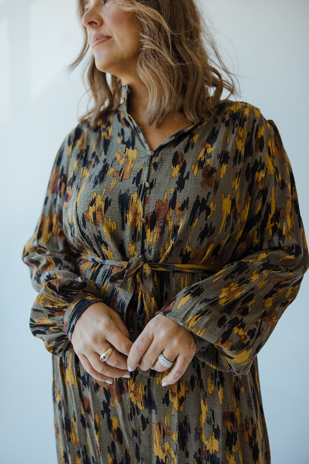 ABSTRACT PRINT SHIFT DRESS - 14 - Love Marlow