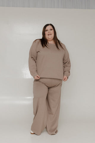 AIRLUXE RAGLAN LONG - SLEEVE SWEATSHIRT IN MOCHA - Love Marlow