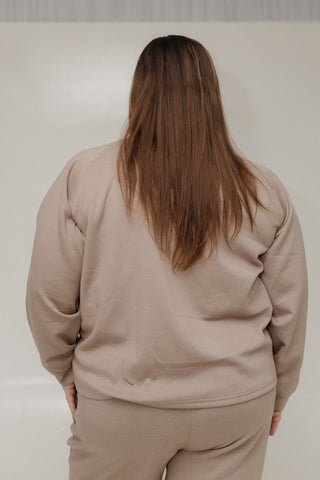 AIRLUXE RAGLAN LONG - SLEEVE SWEATSHIRT IN MOCHA - Love Marlow