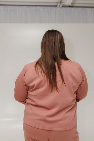 AIRLUXE RAGLAN LONG - SLEEVE SWEATSHIRT IN ROSEWOOD - Love Marlow
