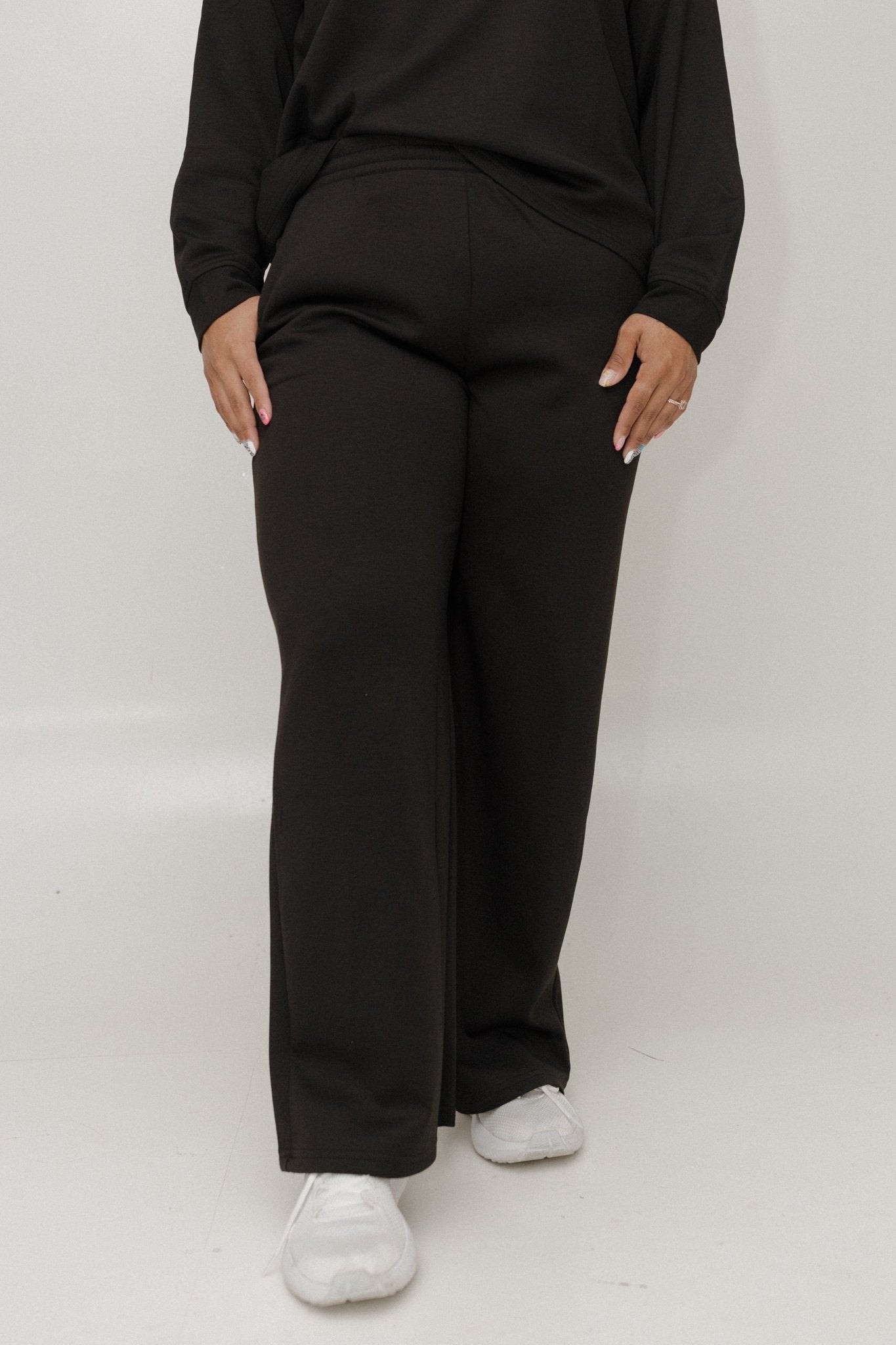 AIRLUXE STRAIGHT LEG PANTS IN BLACK - Love Marlow
