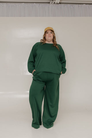 AIRLUXE STRAIGHT LEG PANTS IN EMERALD - Love Marlow