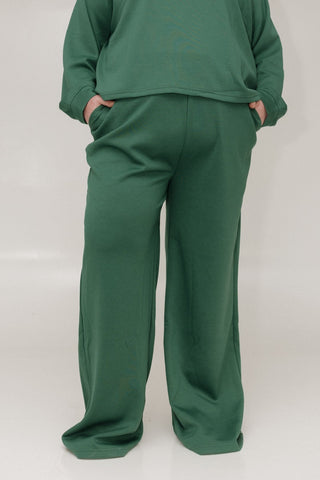 AIRLUXE STRAIGHT LEG PANTS IN EMERALD - Love Marlow