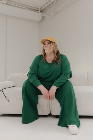 AIRLUXE STRAIGHT LEG PANTS IN EMERALD - Love Marlow