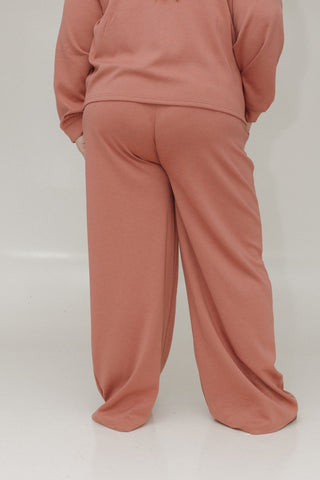 AIRLUXE STRAIGHT LEG PANTS IN ROSEWOOD - Love Marlow