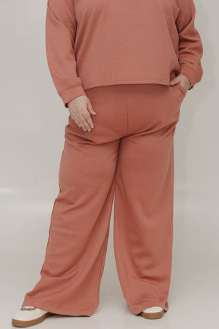 AIRLUXE STRAIGHT LEG PANTS IN ROSEWOOD - Love Marlow